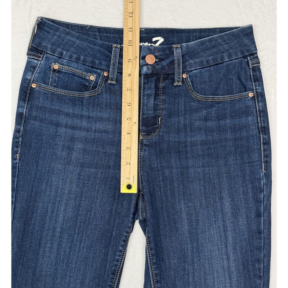 Seven7 Jeans Tummyless High Rise Skinny Size 4 Dark Denim Extreme Stretch - Picture 7 of 10
